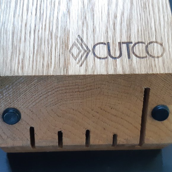 Cutco 5 Slot Space Saver Knife Wooden Block Organizer - Picture 7 of 10